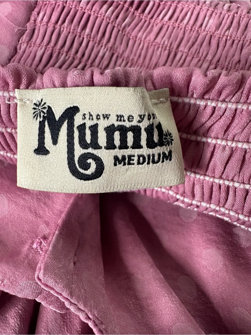 Show Me Your Mumu Women’s Brighton Jumpsuit. Size Medium l. Pink Polka Dots